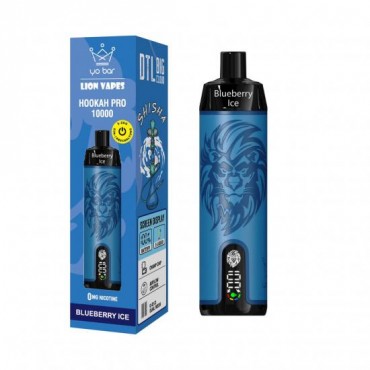 yo Bar Hookah PRO 10000 BLUEBERRY ICE by Lion Vapes E-Shisha Disposable 10 ml 750 mAh