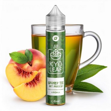 Flavorverse Kyü Leaf Grüner Tee mit Pfirsich Aroma Longfill 6 ml / 75 ml