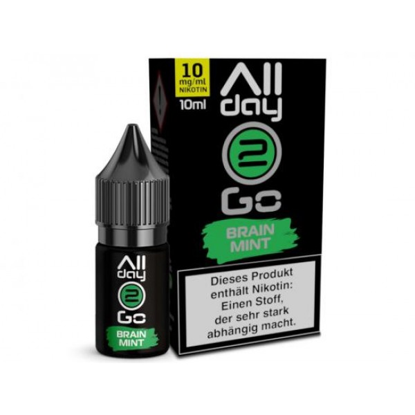 ALLDAY2GO BRAINMINT Hybrid Nikotinsalz Liquid 10 ml / 10 mg