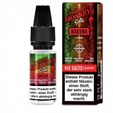 Twelve Monkeys HAKUNA Nikotinsalz SALT NIC Liquid 20 mg / 10 ml