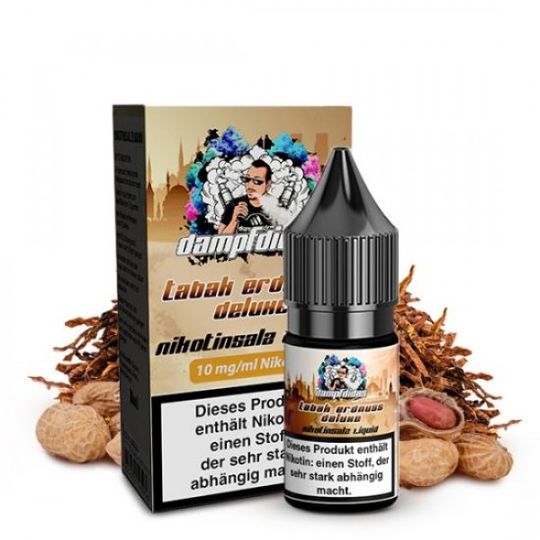 Dampfdidas Tabak Erdnuss Deluxe Nikotinsalz SALT NIC Liquid 10 ml / 10 mg