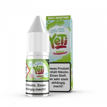 YETI APPLE CRANBERRY Nikotinsalz SALT NIC Liquid 20 mg / 10 ml
