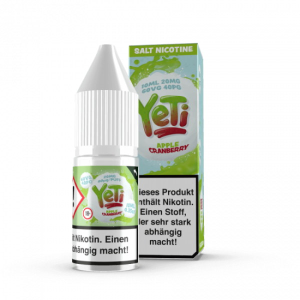 YETI APPLE CRANBERRY Nikotinsalz SALT NIC Liquid 20 mg / 10 ml
