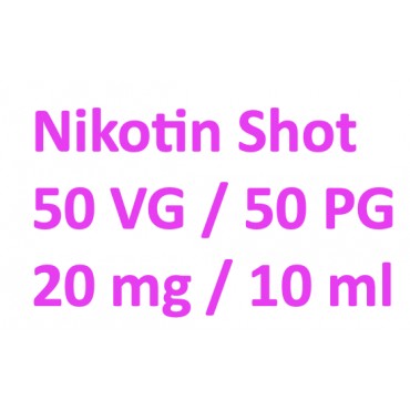 AKTION E-Liquid SHOT Nikotin Shot 20 MG/10 ml 50 VG/50 PG
