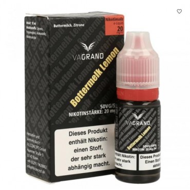 Vagrand BOTTERMELK LEMON Nikotinsalz SALT NIC Liquid 20 mg / 10 ml