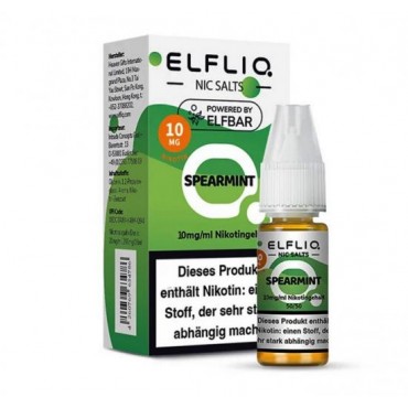 ELFBAR ELFLIQ SPEARMINT Nikotinsalz SALT NIC Liquid 10 mg / 10 ml