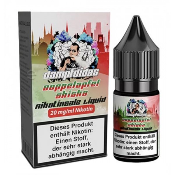Dampfdidas DOPPELAPFEL SHISHA Nikotinsalz SALT NIC Liquid 10 ml / 20 mg