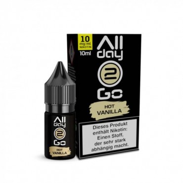 ALLDAY2GO HOT VANILLA Hybrid Nikotinsalz Liquid 10 ml / 10 mg