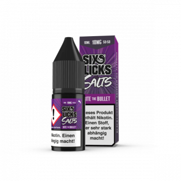 Six Licks BITE THE BULLET Nikotinsalz SALT NIC Liquid 10 mg / 10 ml