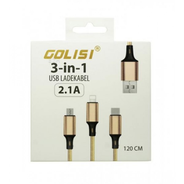 Golisi 3 in 1 USB Ladekabel