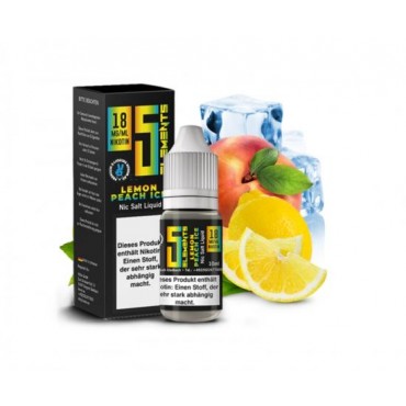 5ELEMENTS Lemon Peach Ice Nikotinsalz SALT NIC Liquid 10 mg / 10 ml