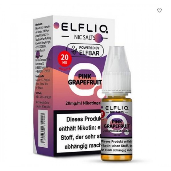 ELFBAR ELFLIQ PINK GRAPEFRUIT Nikotinsalz SALT NIC Liquid 20 mg / 10 ml