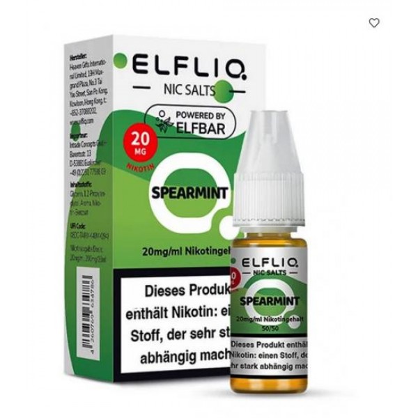 ELFBAR ELFLIQ SPEARMINT Nikotinsalz SALT NIC Liquid 20 mg / 10 ml