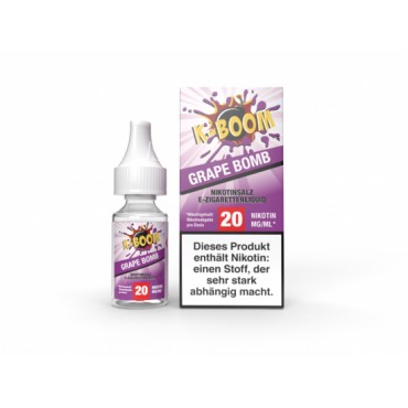 K-BOOM GRAPE BOMB Nikotinsalz SALT NIC Liquid 20 mg / 10 ml