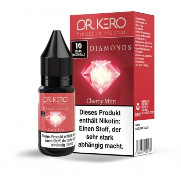Dr. Kero Diamonds V2 Cherry Mint E Liquid Nikotinsalz Liquid 10 ml / 10 mg