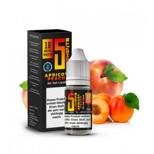 5ELEMENTS Apricot Peach Nikotinsalz SALT NIC Liquid 10 mg / 10 ml