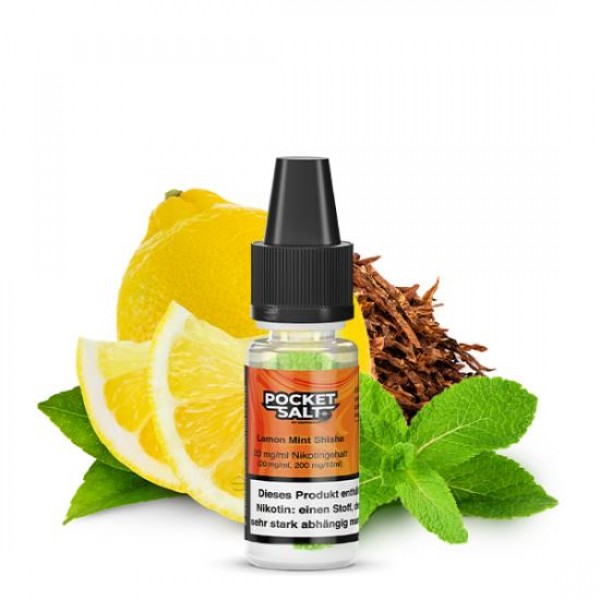 Pocket Salt LEMON MINT SHISHA by Drip Hacks NIC SALT Nikotinsalz Liquid 10 ml / 20 mg