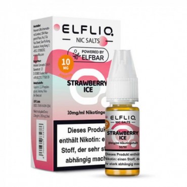 ELFBAR ELFLIQ STRAWBERRY ICE Nikotinsalz SALT NIC Liquid 10 mg / 10 ml