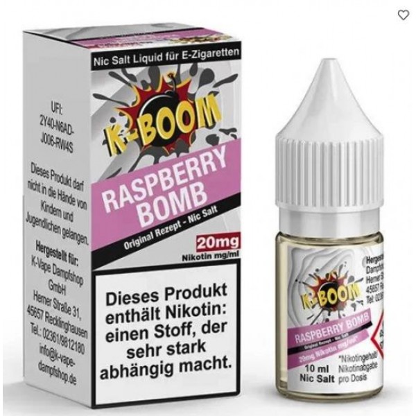 K-BOOM Raspberry BOMB Nikotinsalz SALT NIC Liquid 20 mg / 10 ml