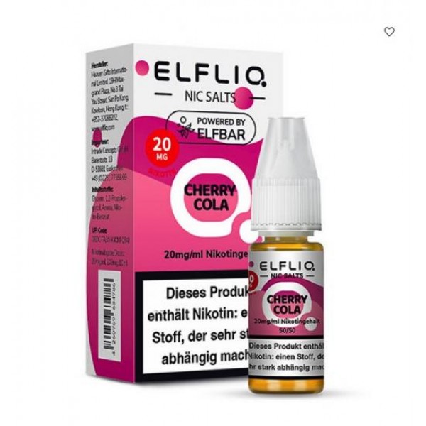 ELFBAR ELFLIQ CHERRY COLA Nikotinsalz SALT NIC Liquid 20 mg / 10 ml