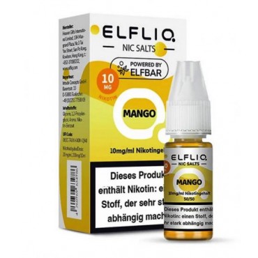 ELFBAR ELFLIQ MANGO Nikotinsalz SALT NIC Liquid 10 mg / 10 ml