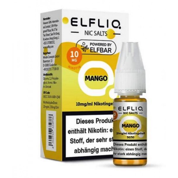ELFBAR ELFLIQ MANGO Nikotinsalz SALT NIC Liquid 10 mg / 10 ml