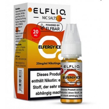 ELFBAR ELFLIQ ELFERGY ICE Nikotinsalz SALT NIC Liquid 20 mg / 10 ml