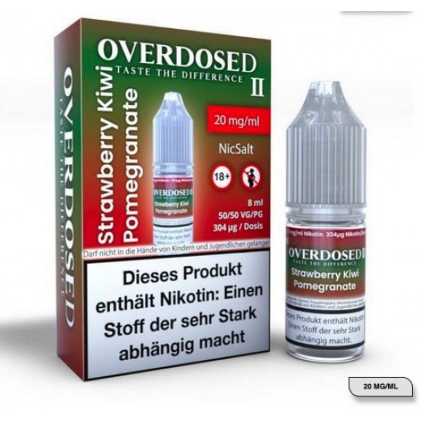OVERDOSED II Strawberry Kiwi Pomegranate Nikotinsalz SALT NIC Liquid 8 ml / 20 mg