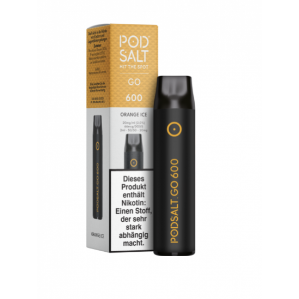 POD SALT GO 600 K POD System Nic Salt 2.0 ml / 20 mg ORANGE ICE