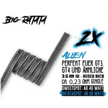 Psycho Coils Handmade Big RaTaTa Coil 2 x Alien 0.23 Ohm