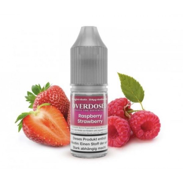 OVERDOSED Raspberry Strawberry Nikotinsalz SALT NIC Liquid 8 ml / 10 mg