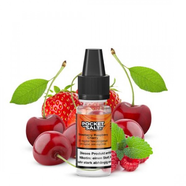 Pocket Salt STRAWBERRY RASPBERRY CHERRY by Drip Hacks NIC SALT Nikotinsalz Liquid 10 ml / 20 mg