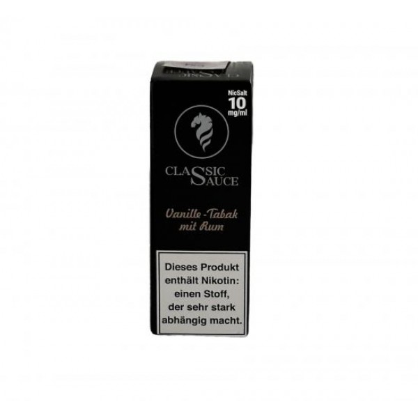 VANILLE TABAK MIT RUM by Classic Sauce Nikotinsalz Liquid 10 ml / 10 mg
