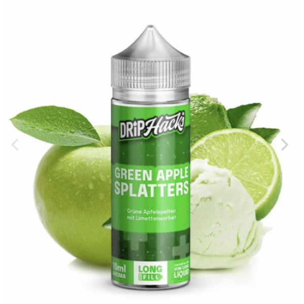 Drip Hacks GREEN APPLE SPLATTERS Hack Shot Aroma Longfill 10 ml / 120 ml