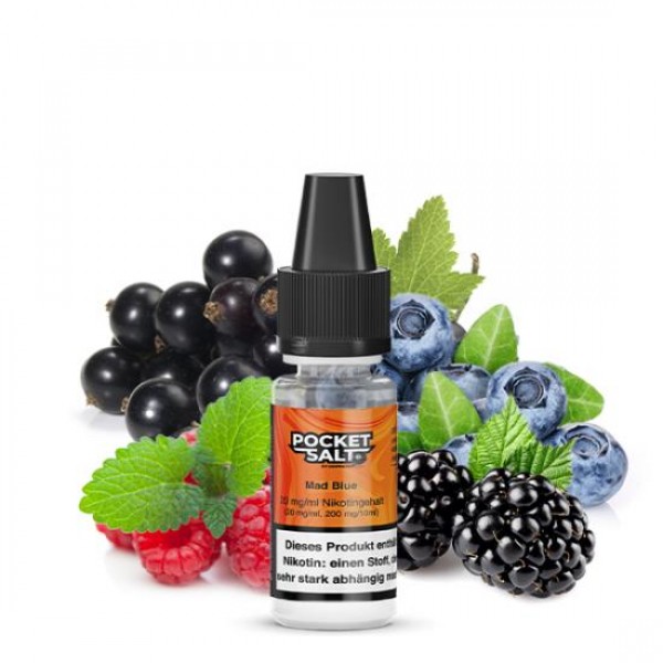Pocket Salt MAD BLUE by Drip Hacks NIC SALT Nikotinsalz Liquid 10 ml / 20 mg