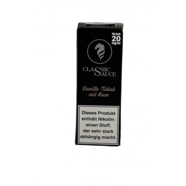 VANILLE TABAK MIT RUM by Classic Sauce Nikotinsalz Liquid 10 ml / 20 mg