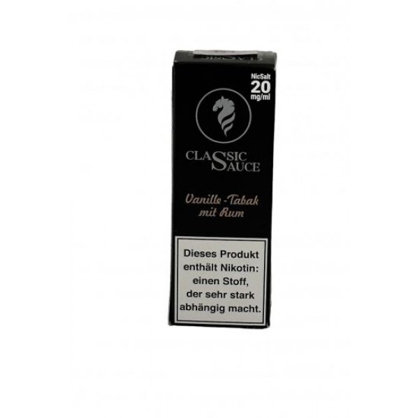 VANILLE TABAK MIT RUM by Classic Sauce Nikotinsalz Liquid 10 ml / 20 mg