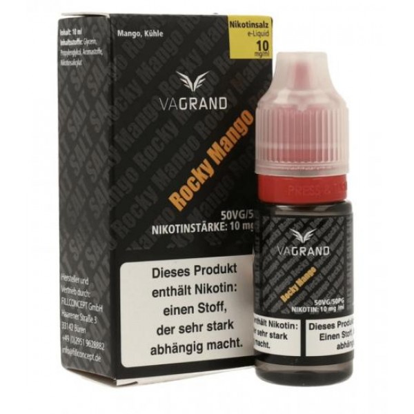 Vagrand ROCKY MANGO Nikotinsalz SALT NIC Liquid 10 mg / 10 ml