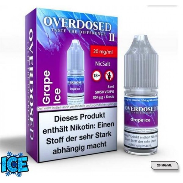 OVERDOSED II Grape Ice Nikotinsalz SALT NIC Liquid 8 ml / 20 mg