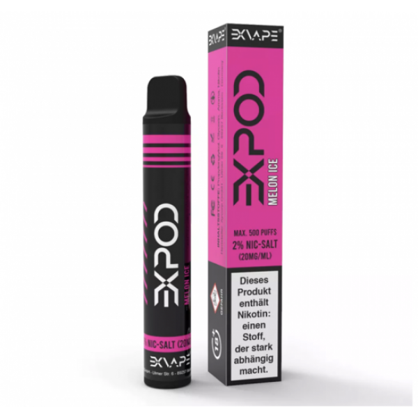 EXVAPE EXPOD Einweg POD System Nic Salt 2.0 ml / 20 mg MELON ICE