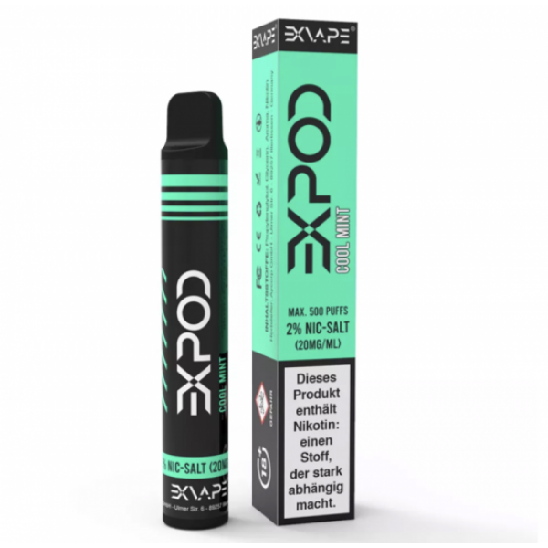 EXVAPE EXPOD Einweg POD System Nic Salt 2.0 ml / 20 mg COOL MINT