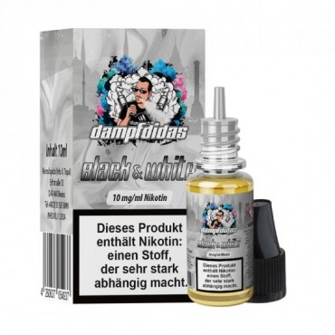 Dampfdidas BLACK & WHITE Nikotinsalz SALT NIC Liquid 10 ml / 10 mg