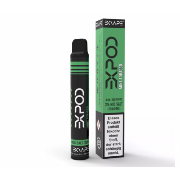 EXVAPE EXPOD Einweg POD System Nic Salt 2.0 ml / 20 mg MINT TOBACCO