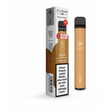 ELF BAR 600 Disposable POD System Nic Salt 2.0 ml / 20 mg TOBACCO
