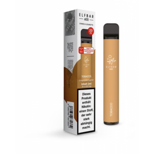 ELF BAR 600 Disposable POD System Nic Salt 2.0 ml / 20 mg TOBACCO
